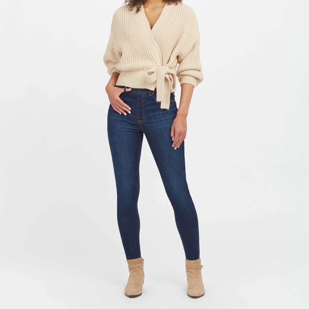 Blue Curvy Stiletto Skinny Jeans by !iT